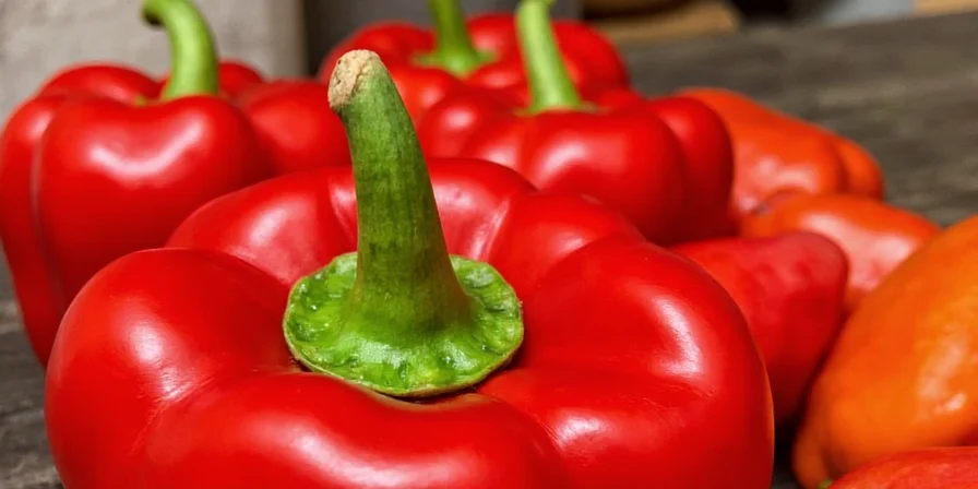 Nutrition facts infographic for red pepper capsicum