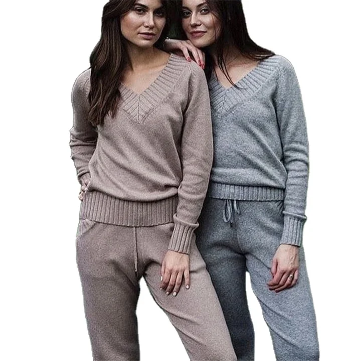 

Ladies Fancy Long Design Fashion Cotton Cardigan Woman Sweaters 2 Piece Women Sweater Set