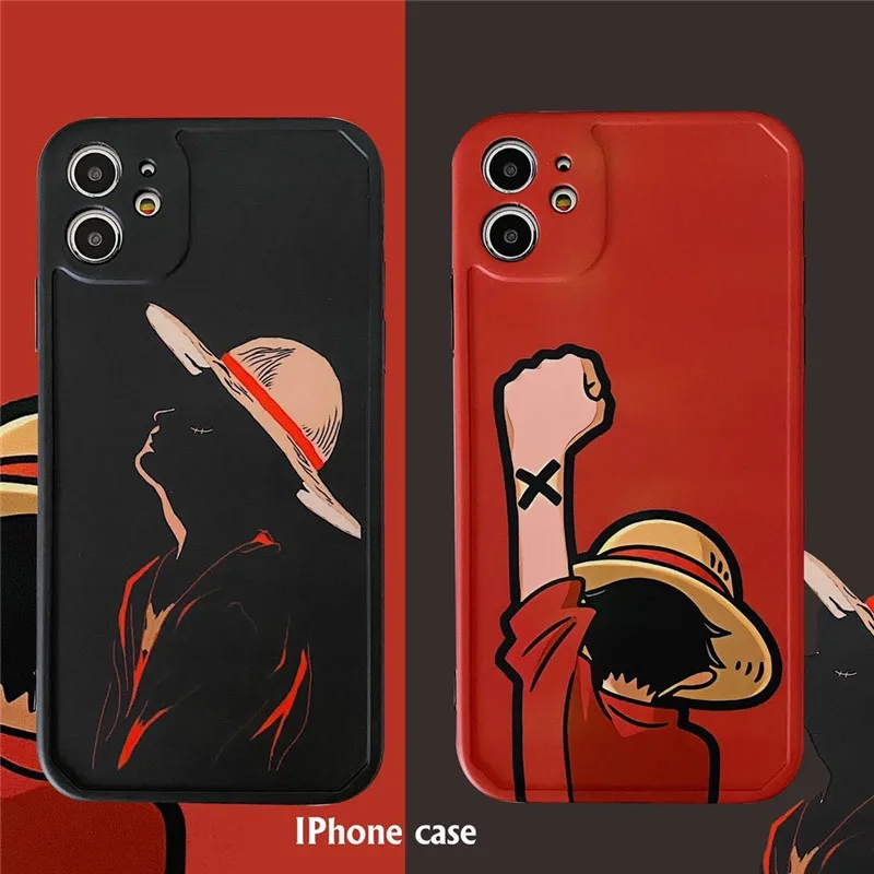 

For IPhone 12 Case Japanese Anime Cartoon Luffy 11 Pro Max 12mini X XS XR Mini 7 8plus Phone Covers