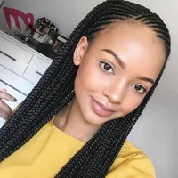 

Cheap Long Synthetic Hair Lace Front Twist Braided Wigs for Black Women