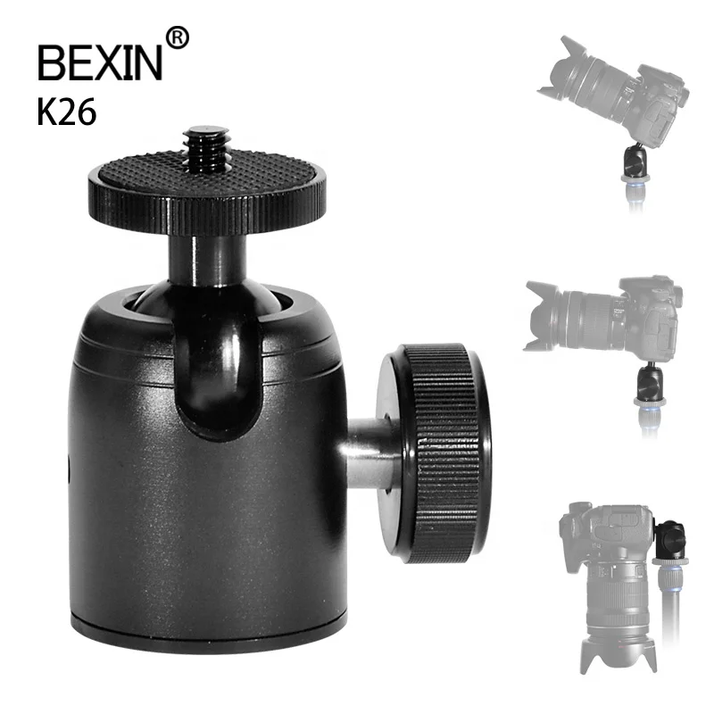 

BEXIN flash stand 360 degree swivel camera mount mini tripod ball head for monopod DSLR camera camcorder shooting filming vlog