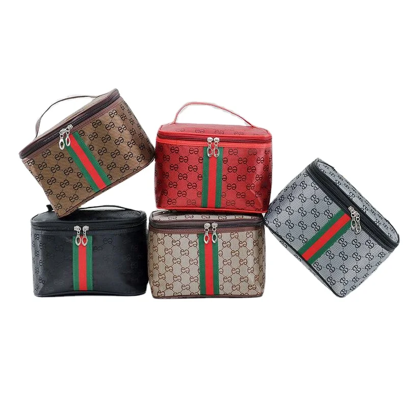 

ZNYBEAUTY Wholesale Custom Logo Guaranteed Quality Private Label Travel Pouch Fashion Cosmetic Bag with Brush Holder, 5 colors