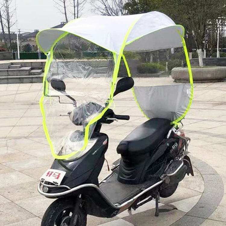 

Motorcycle Scooter Rain Cover windproof Motorbike Electric Sun Shade Car Vehicle Umbrella Raincoat Poncho Cover Shelter, Customized color
