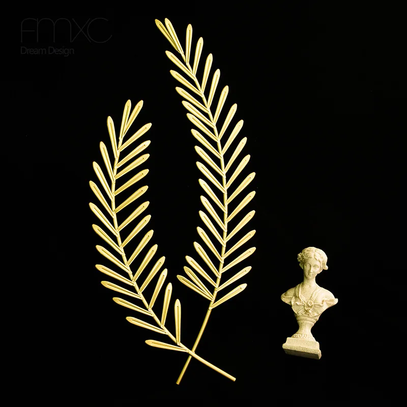 

Nordic Style Luxury Farmhouse Vintage Wrought Iron Wheat Ear Wall Decoration Gold Home Decor Chic Metal Wall Hanging Decor