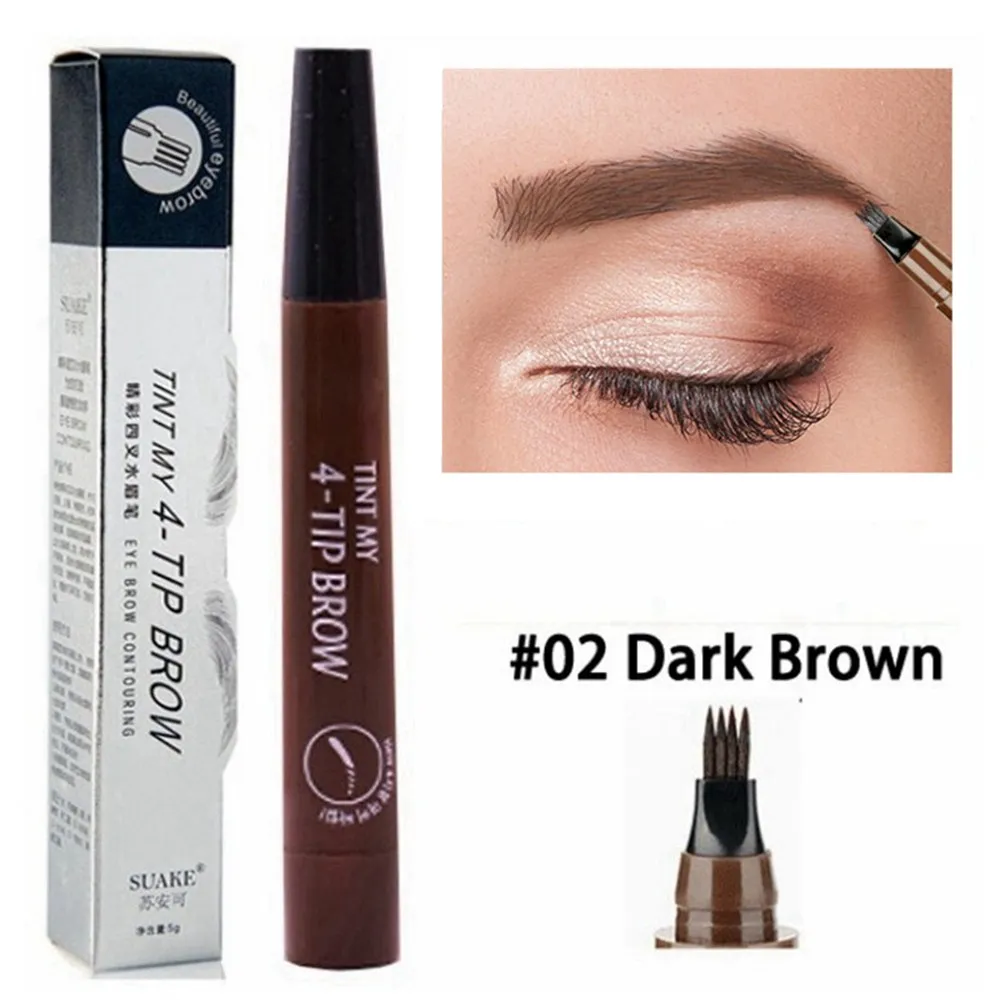 

New Microblading Eyebrow Pen Waterproof Fork Tip Eyebrow Tattoo Pencil Long Lasting Professional Fine Sketch Liquid Eye Brow Pen