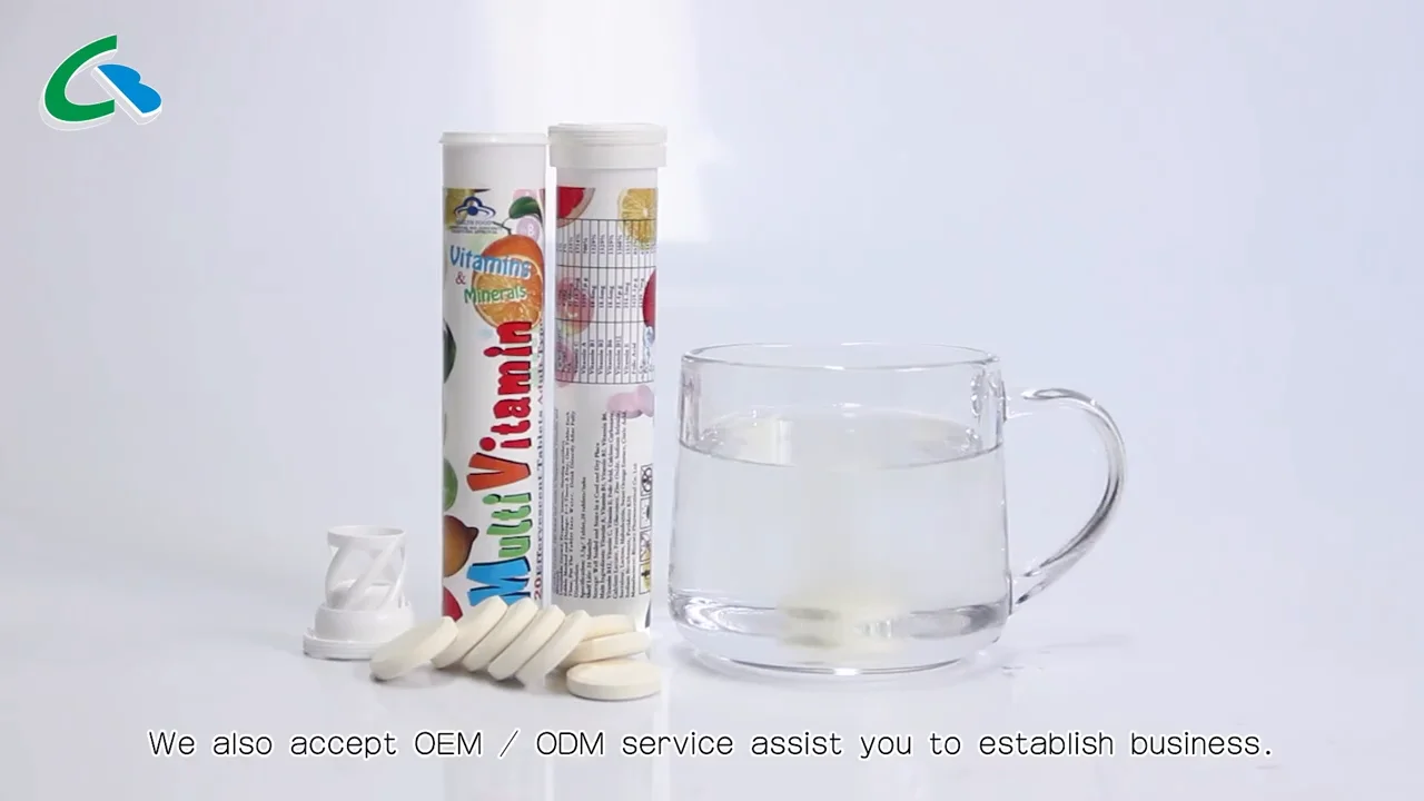 Oem Multivitamins & Minerals Iron Calcium Zinc Vitamin C Fizzy Tablets