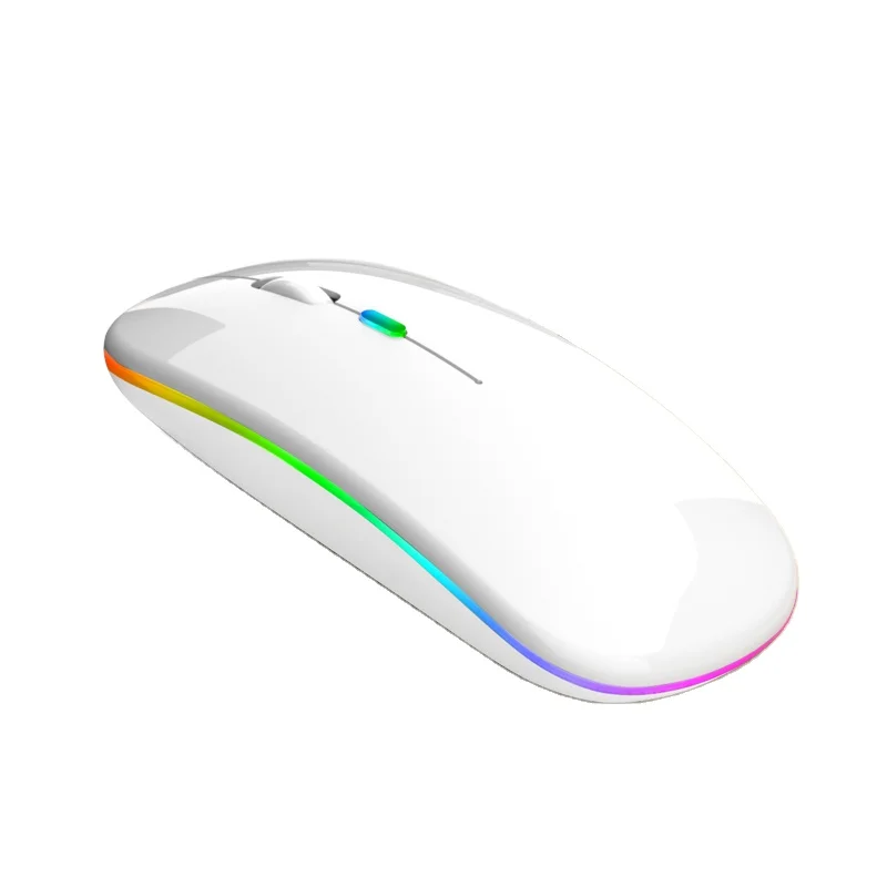 

Factory Direct New Slim Mini BT5.0 Wireless Mouse Silent Rechargeable LED Color Light Computer Mouse for Desktop Laptop