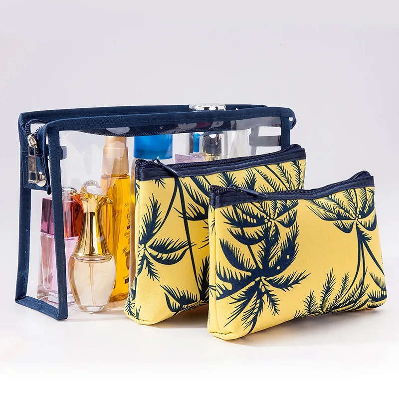 

amazon wholesale polyester pvc bulk makeup bag zipper pink custom make up bag cosmetic pouch clutch makeup bag