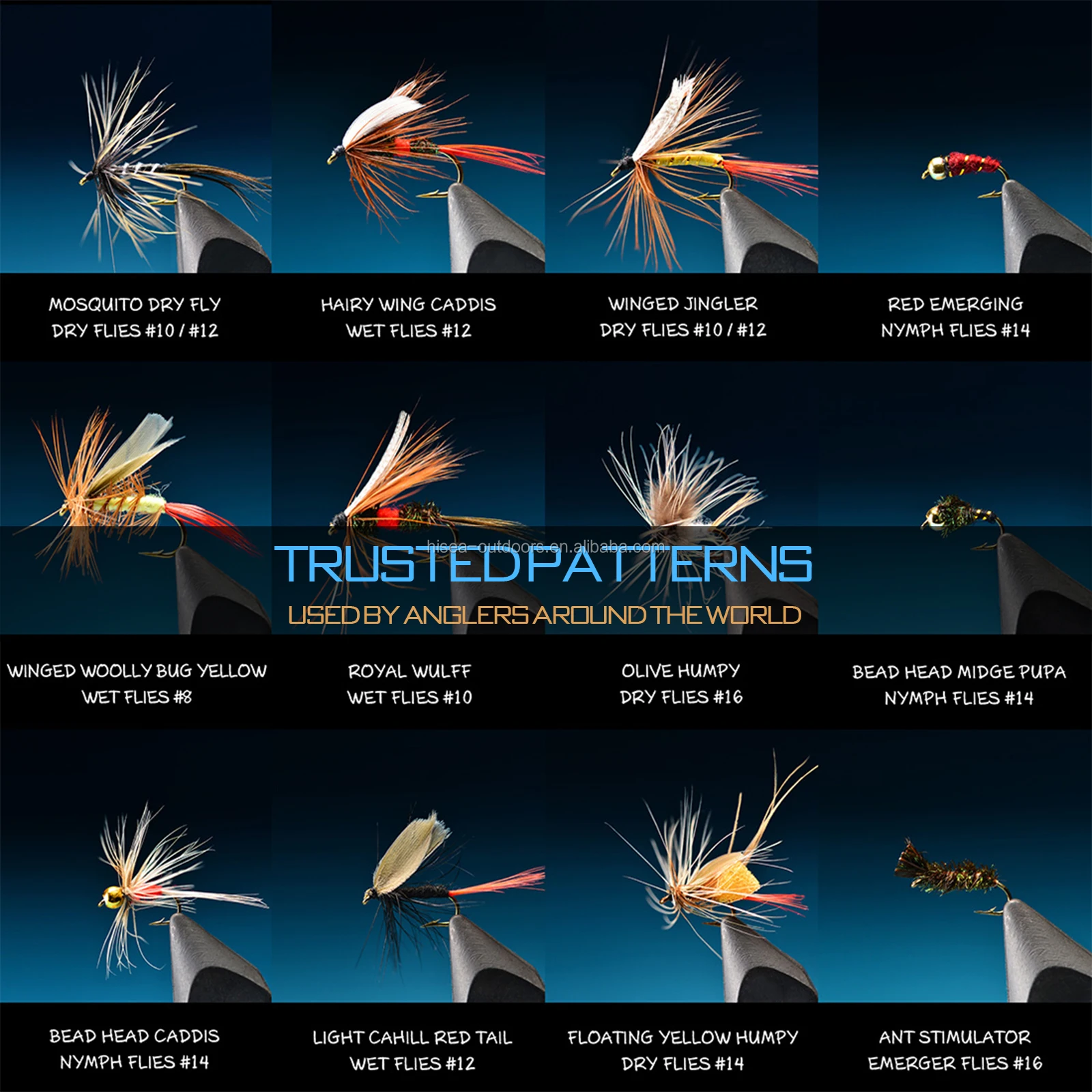 Fly Fishing Flies Kit 120pcs Handmade Lures Dry/wet Flies,Streamer