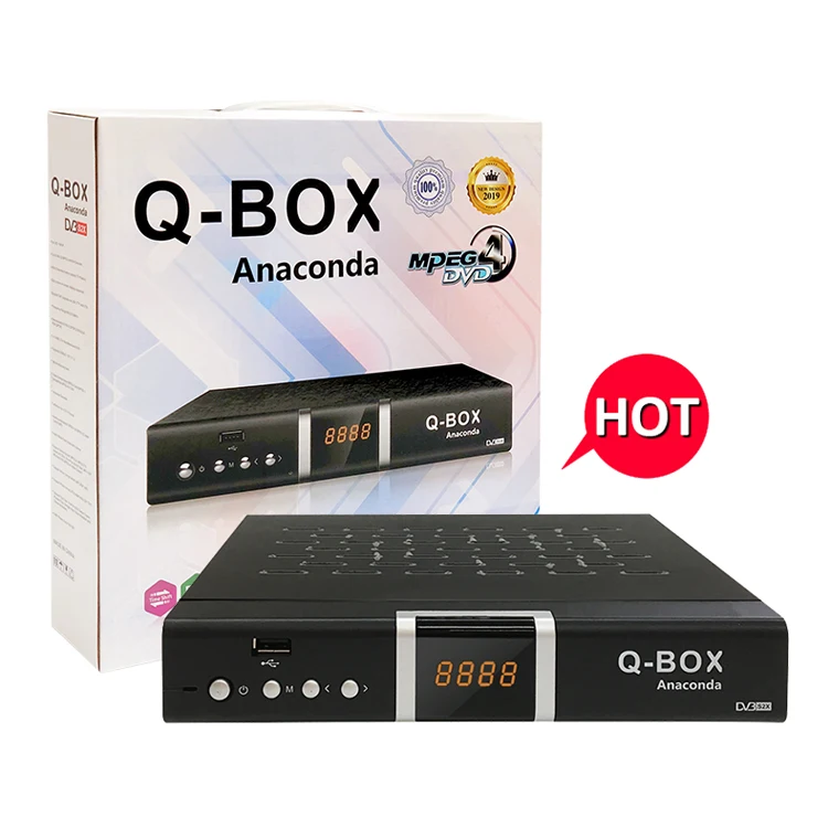 

New Arrival Q-BOX Anaconda Satellite TV Receiver IPTV YouTube PVR IKS Tshare, Black