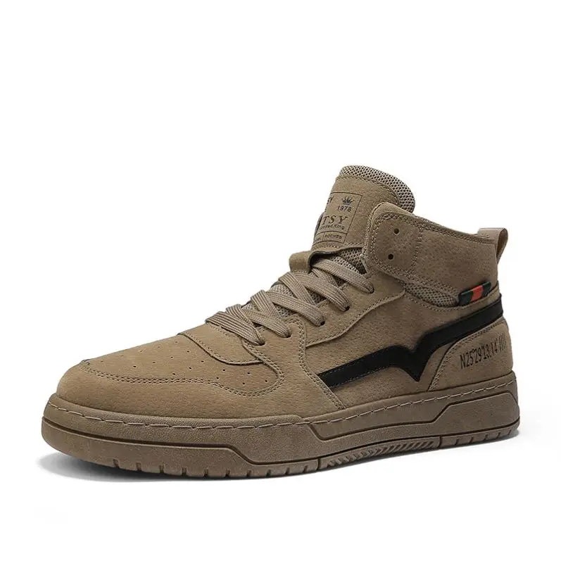 

High-top leather boots men outdoor casual Suede leather shoes boots, Optional