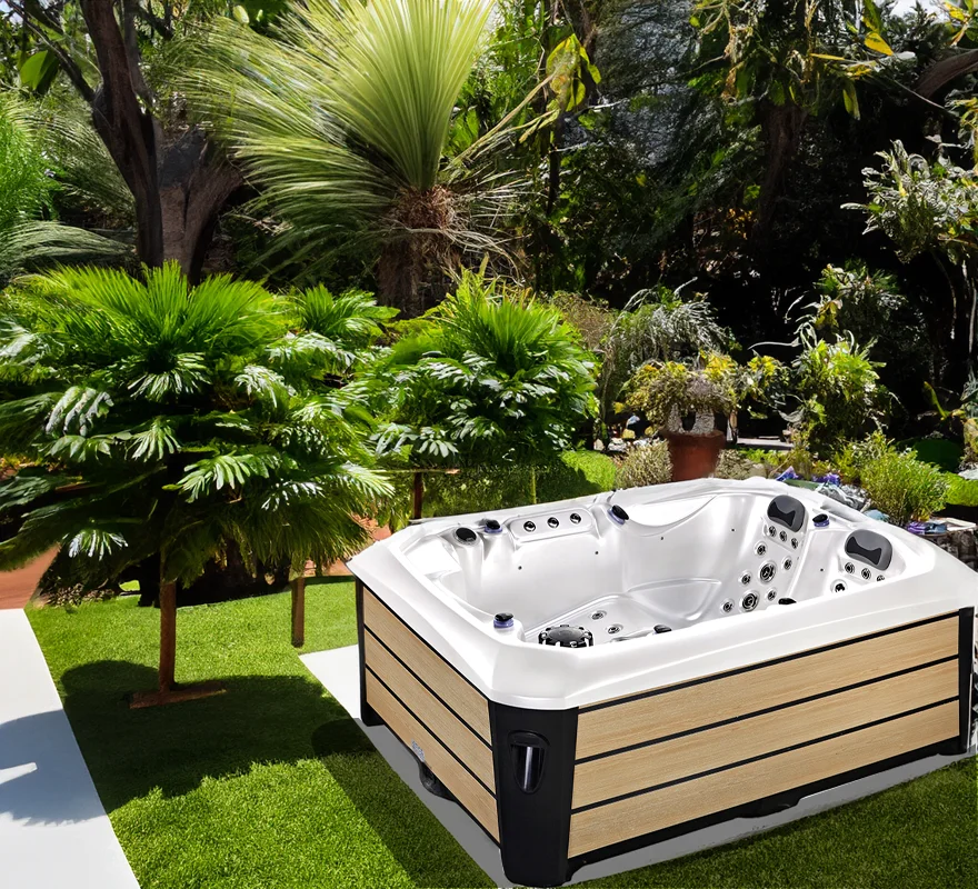

Quality Luxury Balboa Outdoor Hot Tub For Backyard Exercise Swim Spa With Touchscreen Panel Spa Massage Bathtub Whirlpool