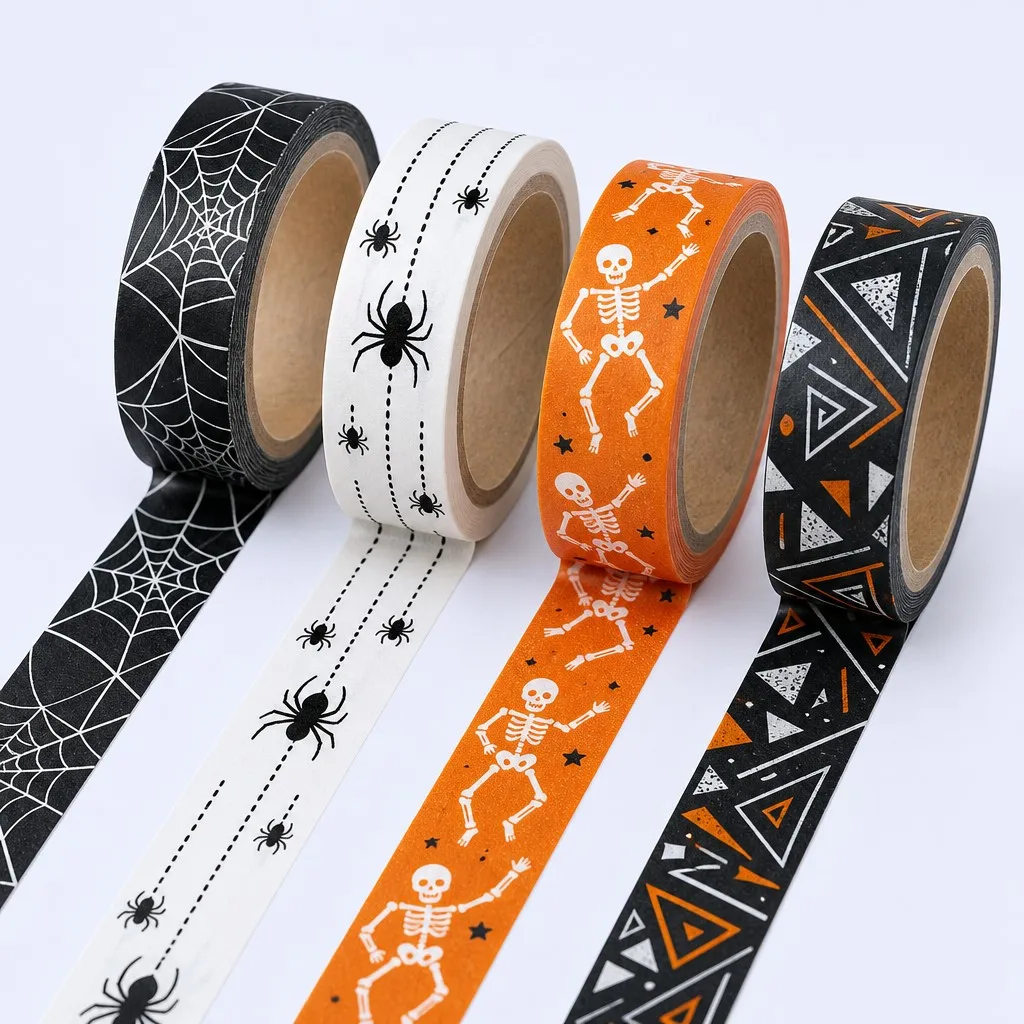 Spiderweb and Dancing Skeleton Modern Tape