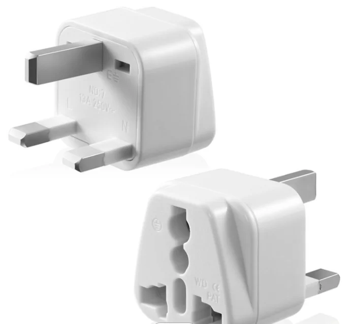 

universal travel adaptor UK to EU Euro European plugs & sockets adapters White Plug/UK travel adapter, Black/white