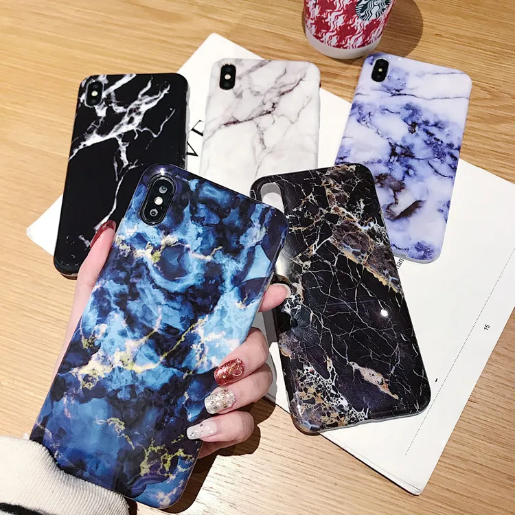 

Custom logo phone back cover for Samsung IMD crack marble pattern mobile phone cases cover phones for iPhone