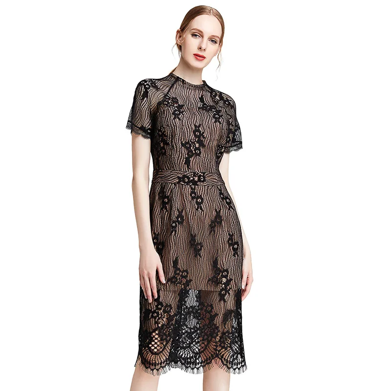 

D002 summer autumn vintage elegant dresses career dresses women