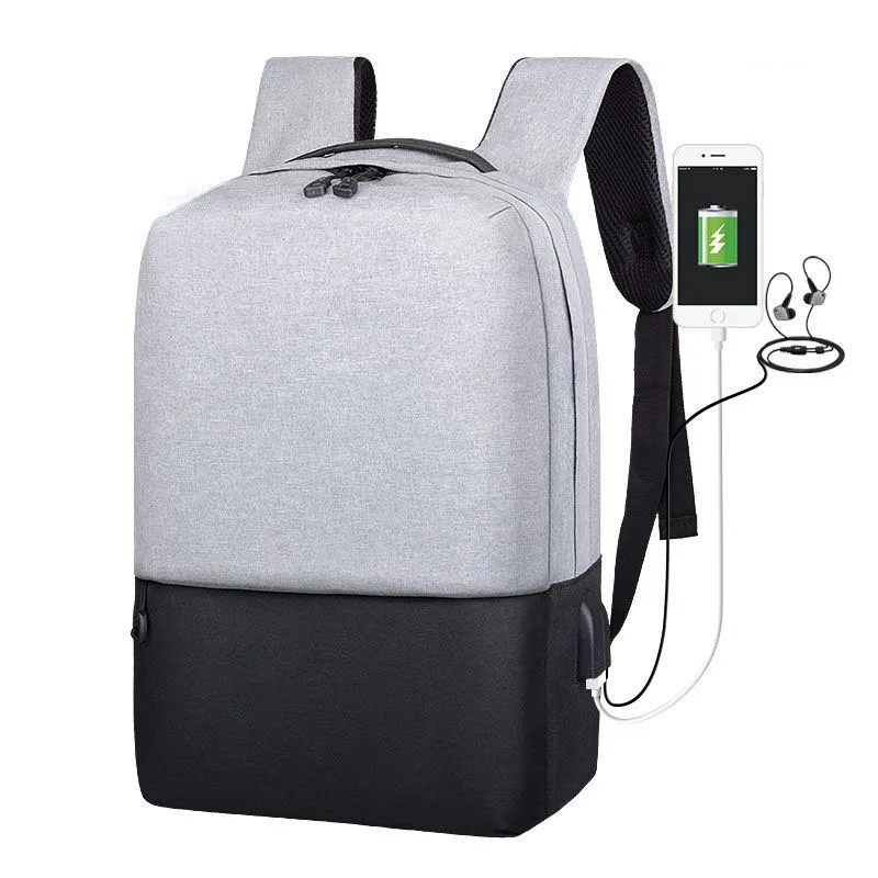 

Waterproof Men's Business Laptop USB Backpack with USB Charging Port Back Pack School Bag Mochila