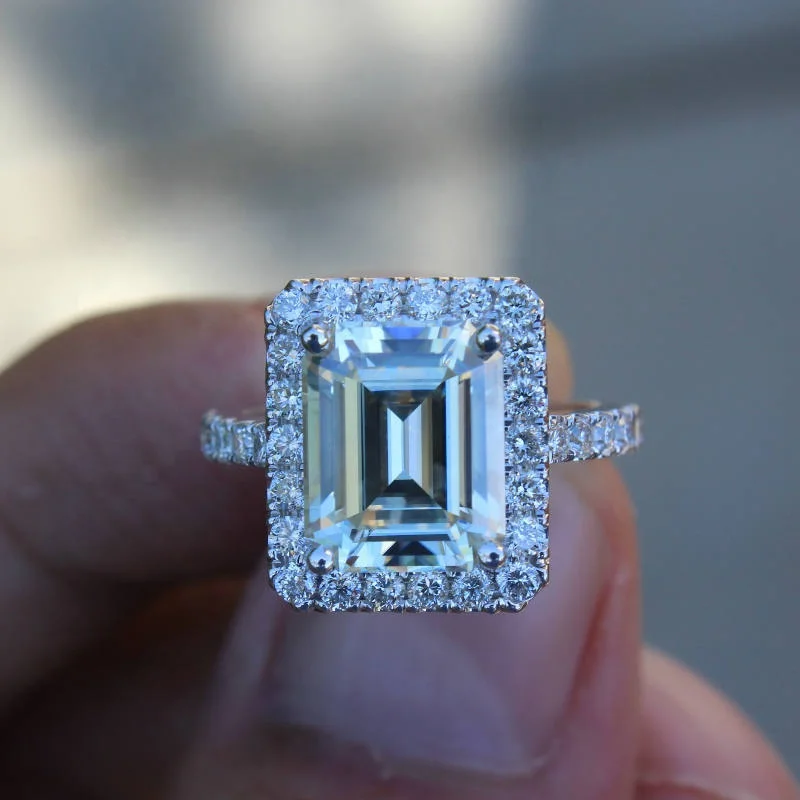 

Luxury Jewelry Princess Cut White Clear Cubic Zirconia Eternity Women Engagement Wedding Band Ring for Lover's Gift