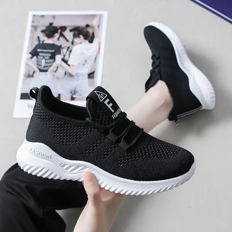 

Fashion Breathable Walking Sports Shoes Ladies Wedges Sneakers for Women