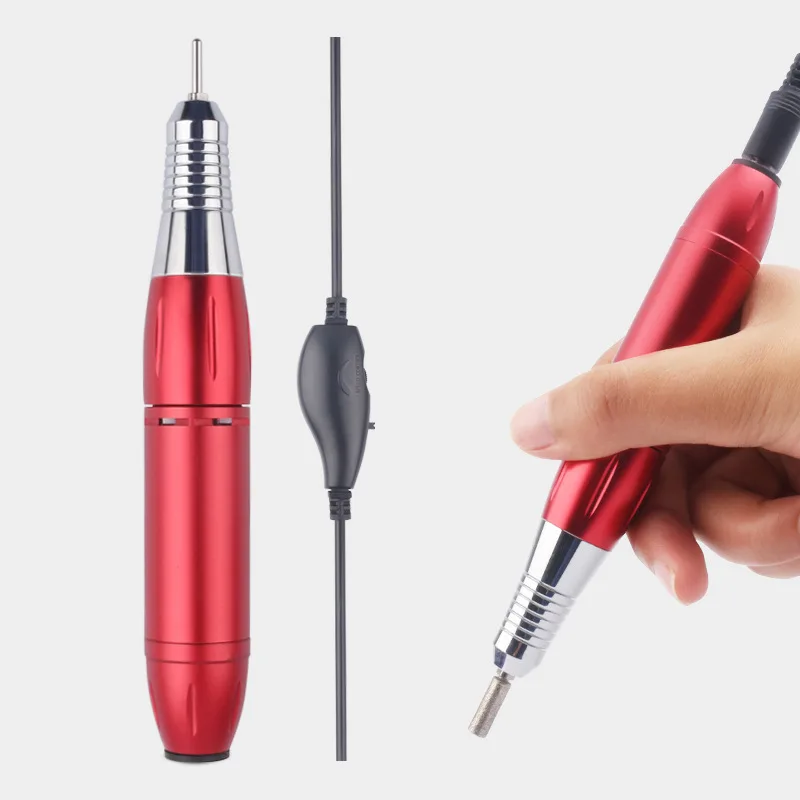 

Electric Portable Handle Pen Shape Buffer File Grinding Polisher For Nail Art, Red