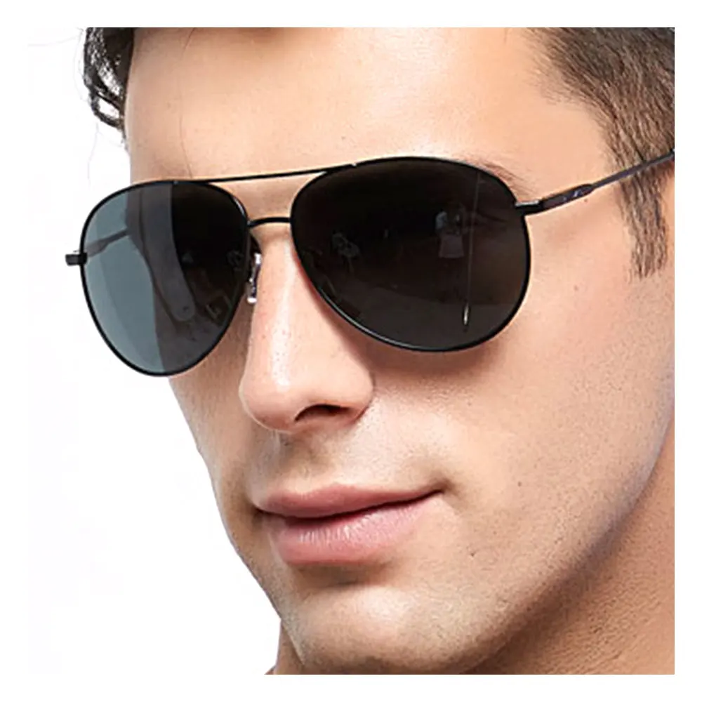 

Hot Selling Luxury Designer Pilot Original Aviation Branded 2021 Driving Black Polorized Sunglasses Men River