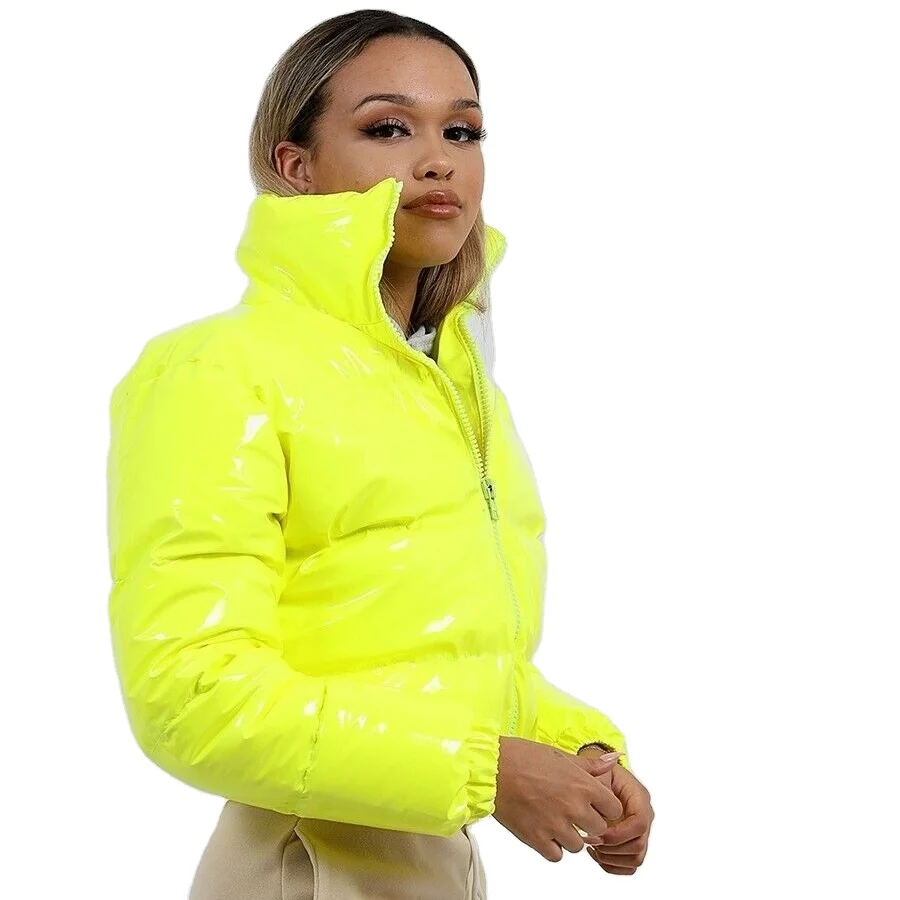 

New Puffer Jacket Bread With Down And Cotton Jacket Shiny Bubble Women Jackets Coats, Picture