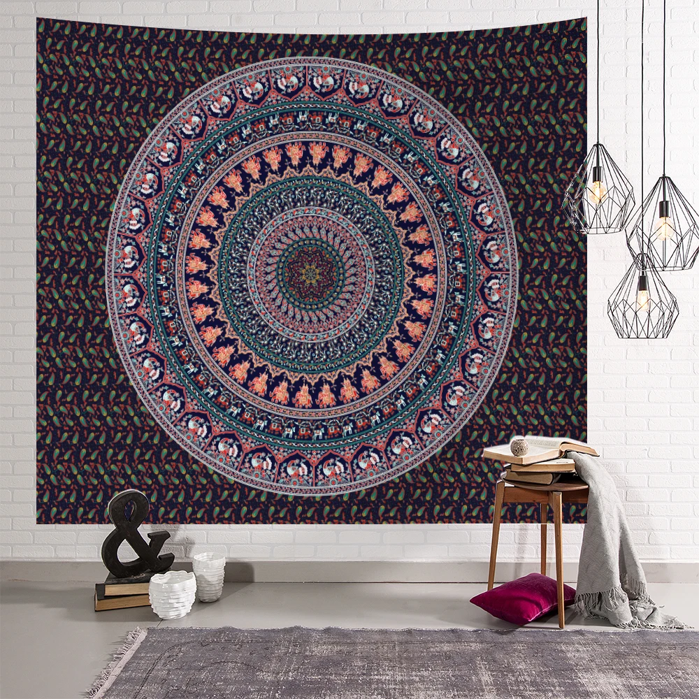 

Hippie mandala tapestries of various Indian geometric patterns with floral meditations designed for psychedelic wall hanging art