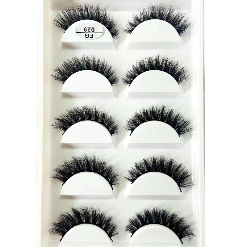 

Factory Wholesale 10 To 25mm 5 Pairs False Eyelash Eye Lash Private Label Fluffy Soft Eyelashes