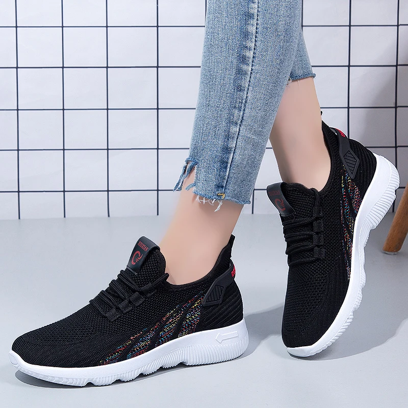 

Women Fashion Sneakers Casual Shoes 9-01 Fancy Light Weight Airy Breathing White PVC Summer Cotton Fabric Walking Shoess 36-41