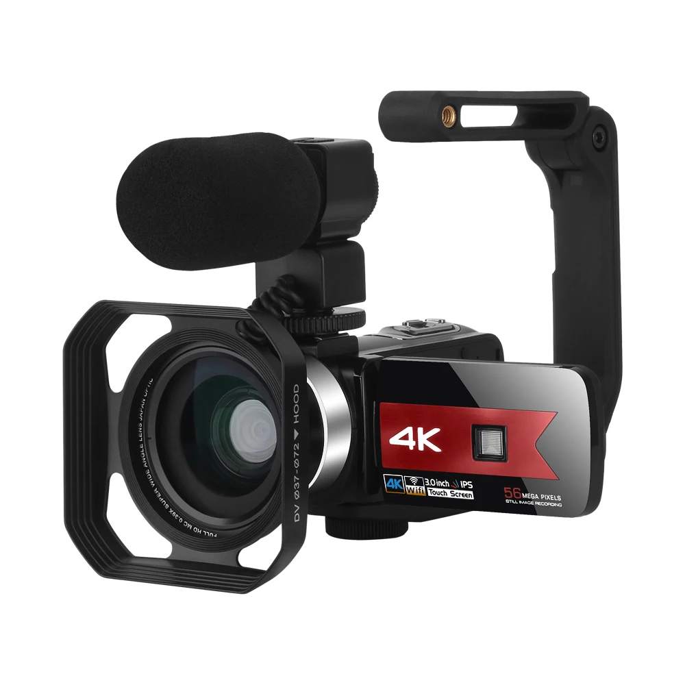 

2021 New Arrival 4K Mini Camcorder with 3inch Touch Screen 56MP Digital Video Camera Handycam Camcorder, Blue,red,gray