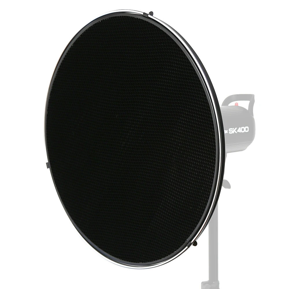 

inlighttech Godox 55cm 22" Studio White Beauty Dish Bowens Mount + Honeycomb Grid + Diffuser Sock, Other