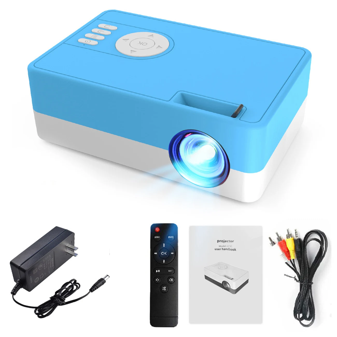 

Salange J15C Mini HD Projector for Home Theater Portable LED Proyector for Smartphone Video Beamer 800*480P projector