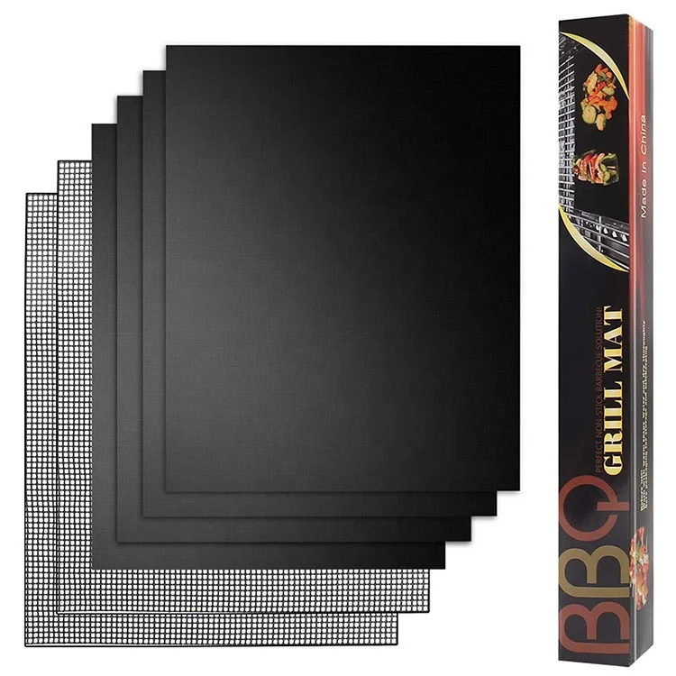 

Hot Sale Black Copper Color Non Stick Barbecue BBQ Grill Mat