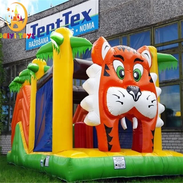 

Animal Theme Inflatable Obstacle Course with Bouncer and Slide For Sale, Multi-color, according to your request