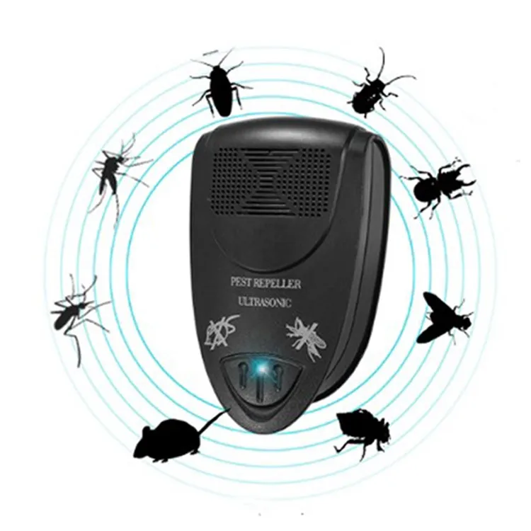 

Top sale pest repeller ultrasonic plug in Anti Mosquito cockroaches mouse fly rat insects repellent, Black white