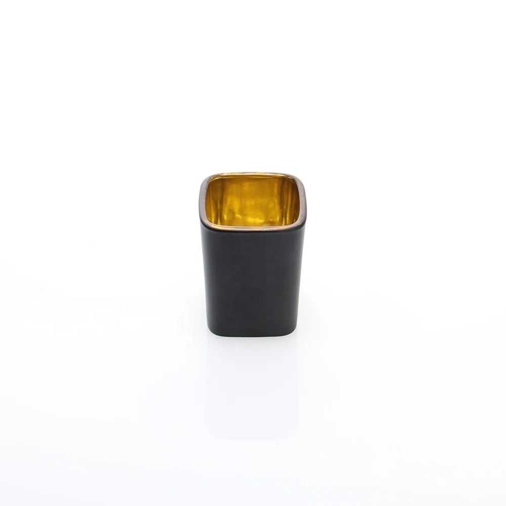 

wholesale 70 ml frosted matte black tequila square tasting shot glass set