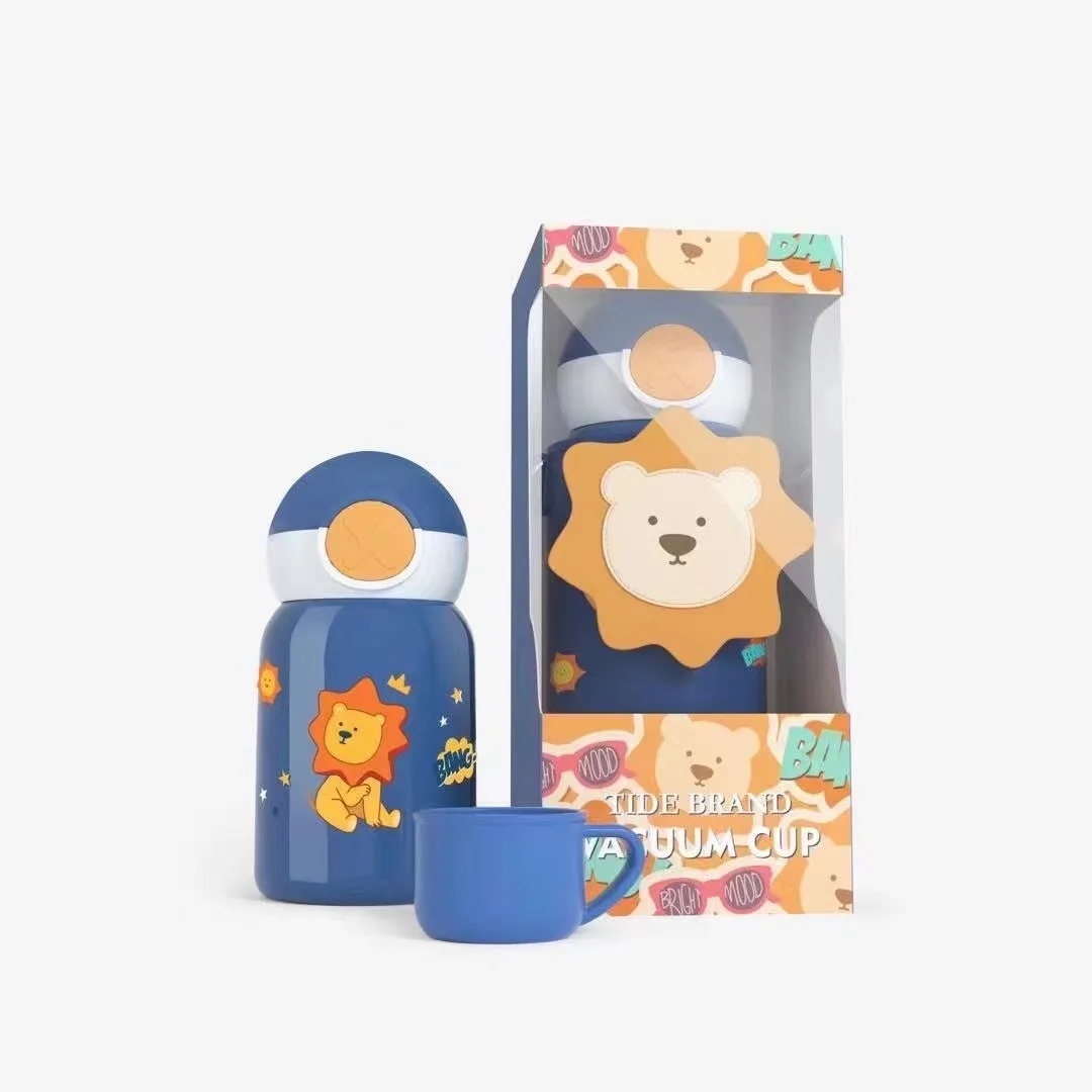 

500ml Food Grade High Quality Children Double Wall Stainless Steel Vacuum Flask with screw lid Thermos Cup for kids