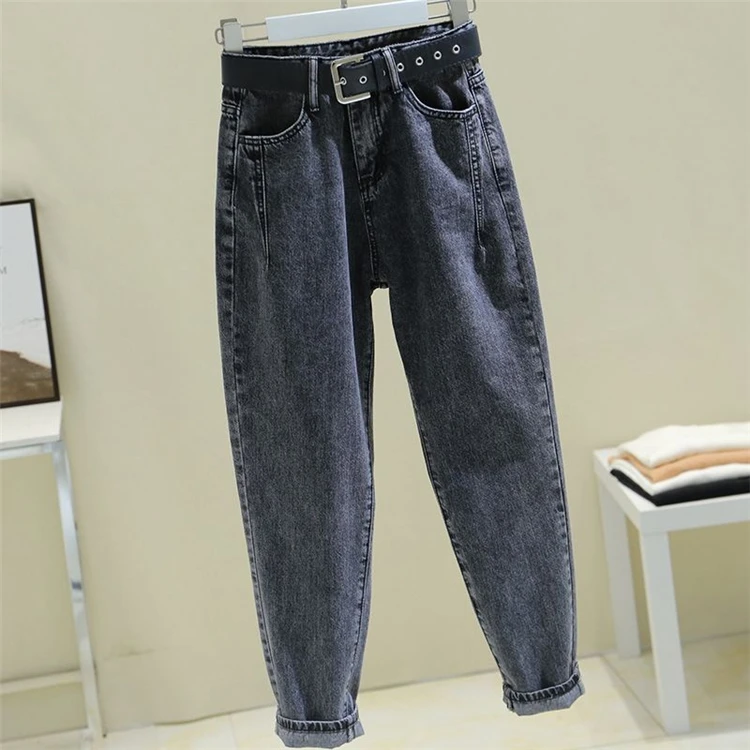 

Fashion Casual High Waist Slim Fit Straight Jeans Women Thin Denim Pants