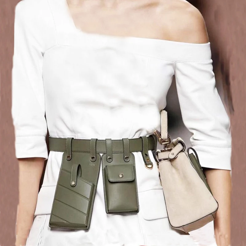 

Fashion Modal Favorite Fanny Pack, Double Pocket PU Waist Bag