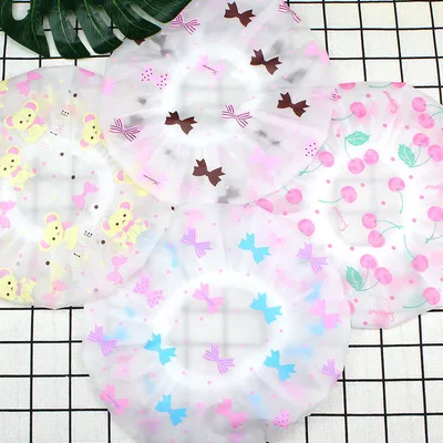 

Amazon Hot Sale Disposable Plastic PE Shower Cap Custom Waterproof Shower Cap Women, Customized color