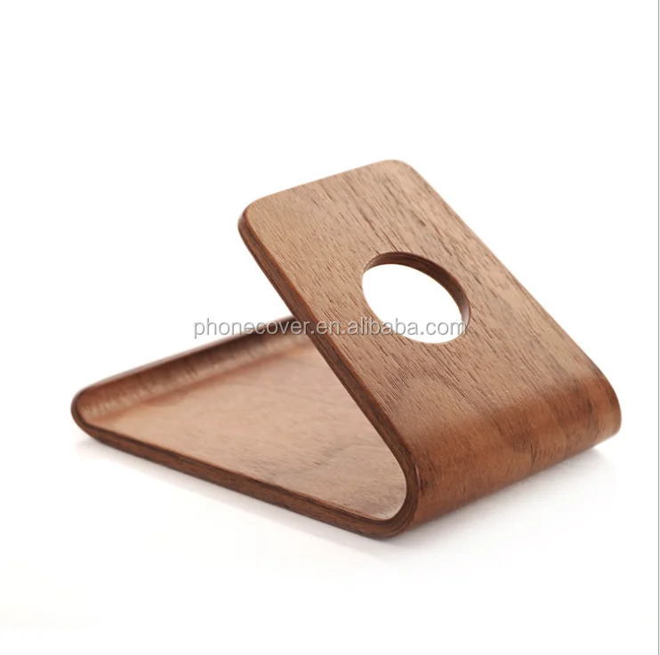 

Wholesale Natural Bamboo Wood Holder Mini Portable Universal Mobile Phone Holder, Wood grain color