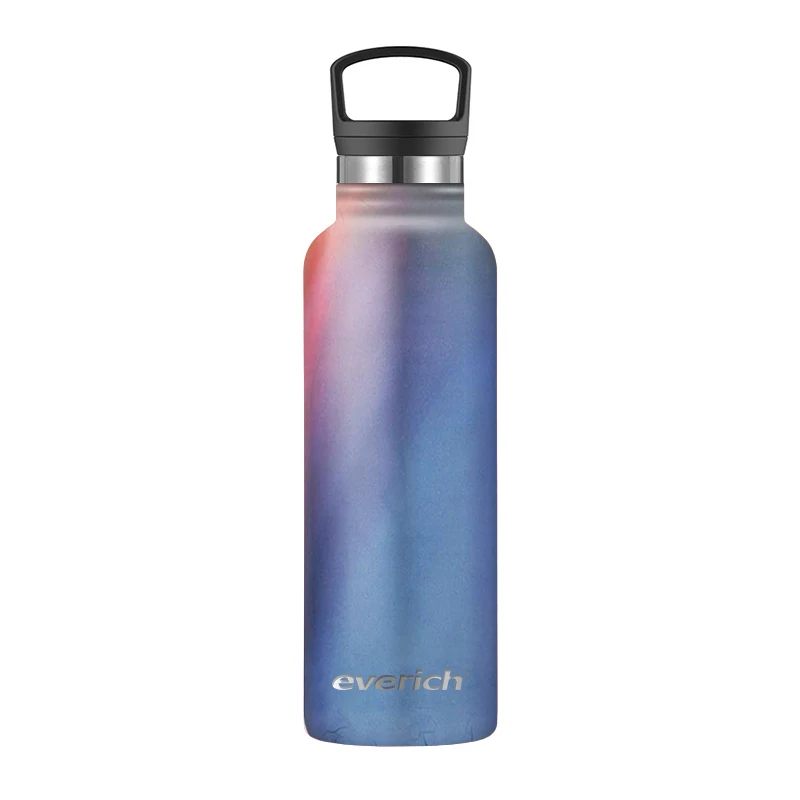 

everich new customized drinking cold thermal insulated Double Wall stainless steel metal Sport water bottles with custom logo