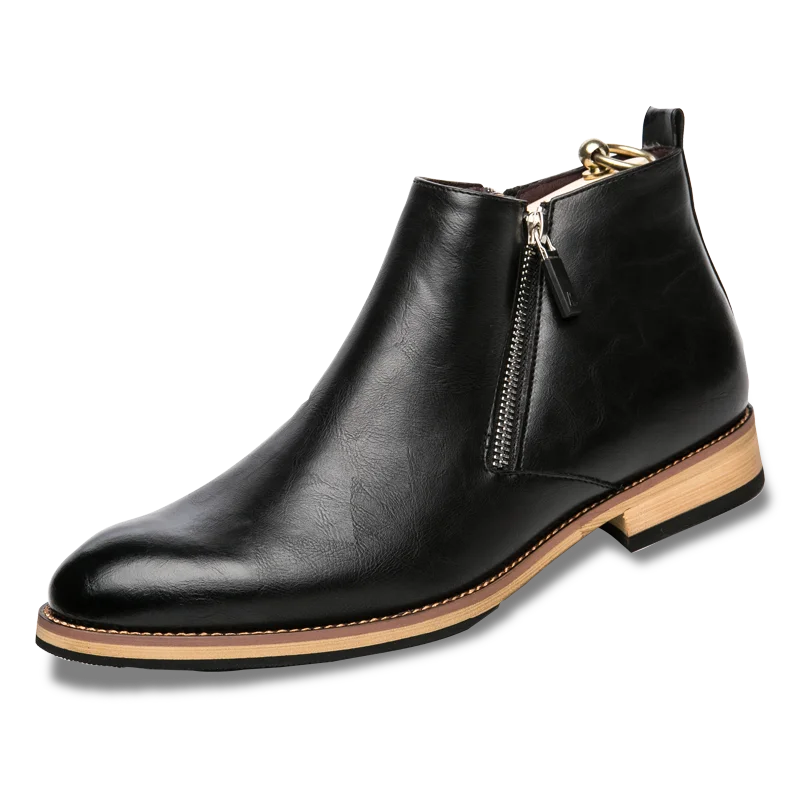 

New British high-end autumn winter men's shoes pointed Korean formal dress shoes men, Black,brown,grey