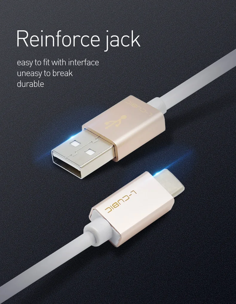 L-CUBIC Factory price usb charger 1m 2m type c usb fast charging data cable for android phone - ANKUX.COM