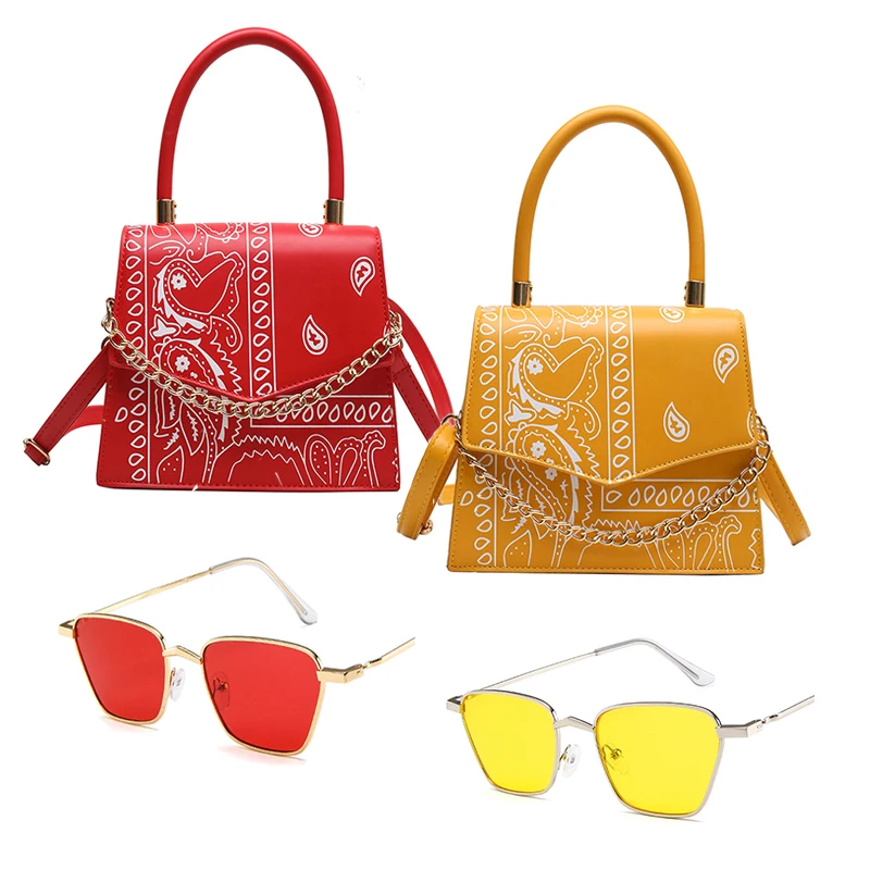 

ladies shoulder bags retro women summer new fashion portable single shoulder bag ins messenger Bags with sunglasses, Black,white,red,blue,yellow,pink,purple