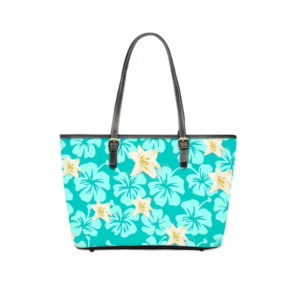 

DHHawaiian Flower Polynesian Printing Custom Handbags Set Retro Designer Handbags Famous Brands Luxury Pu Leather Handbags