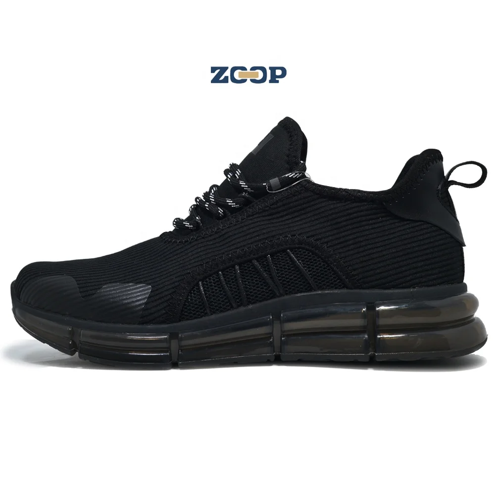 

Made in china black shoes men sneakers air cushion fashion, Black, white