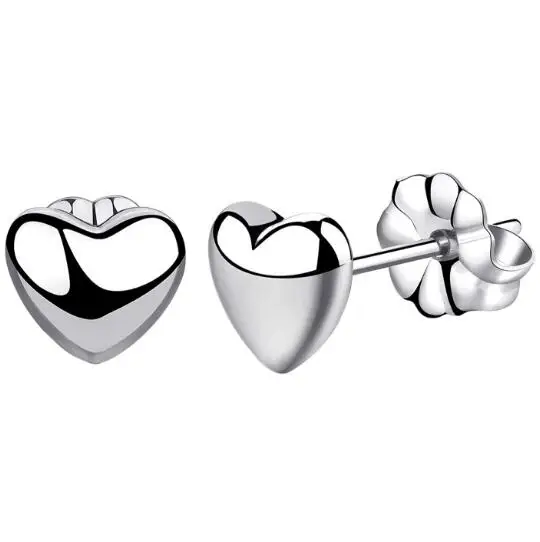 

Anti Allergy High Gloss Polished Heart Shaped Earrings for Women