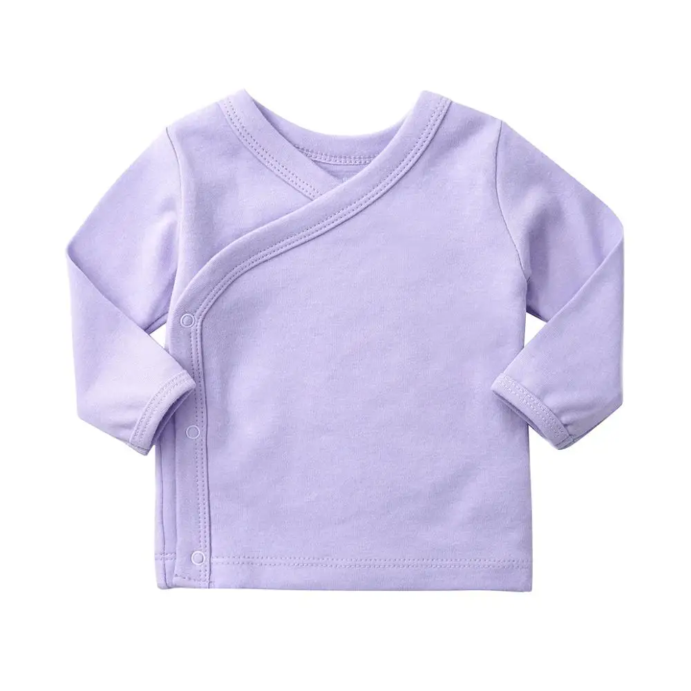 
Newborn Baby Boy Girl T-shirt Infant Long Sleeve Cotton Solid Shirt Cute Baby Spring Autumn Top Clothes 7 Colors Available 