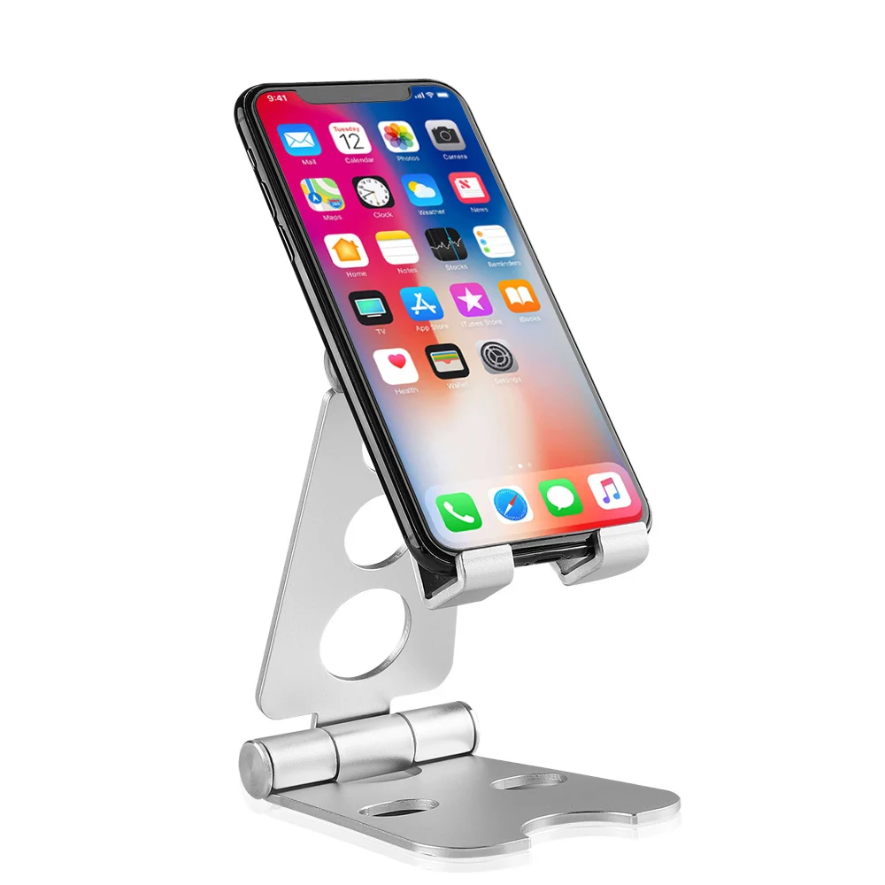 

Universal portable durable phone adjustable foldable cell phone tablet desk stand holder phone bracket for iphone, Black, silver, gold, red.
